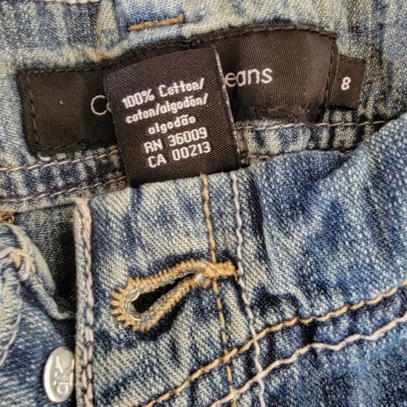 NWT Calvin Klein Wide Leg Low Cut Capri Jeans - Picture 6 of 7